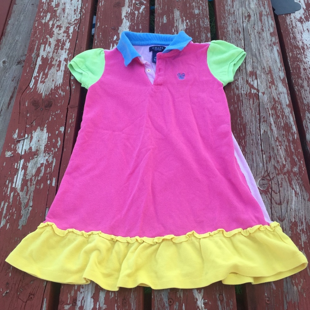 Multicolored Chaps Polo Dress size 5